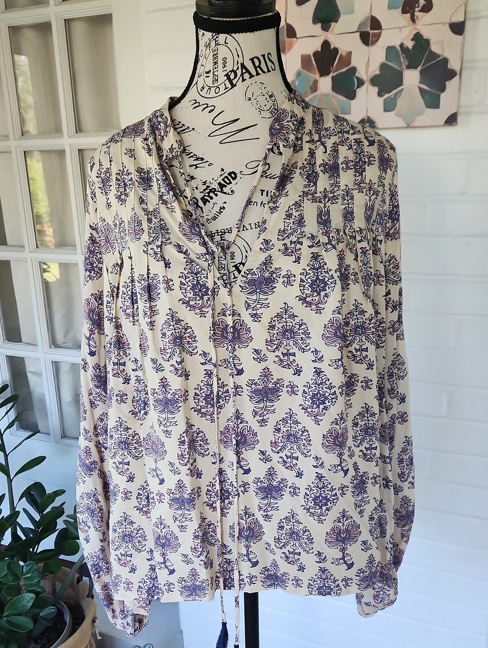 Natalie Martin Peasant Top SZ S